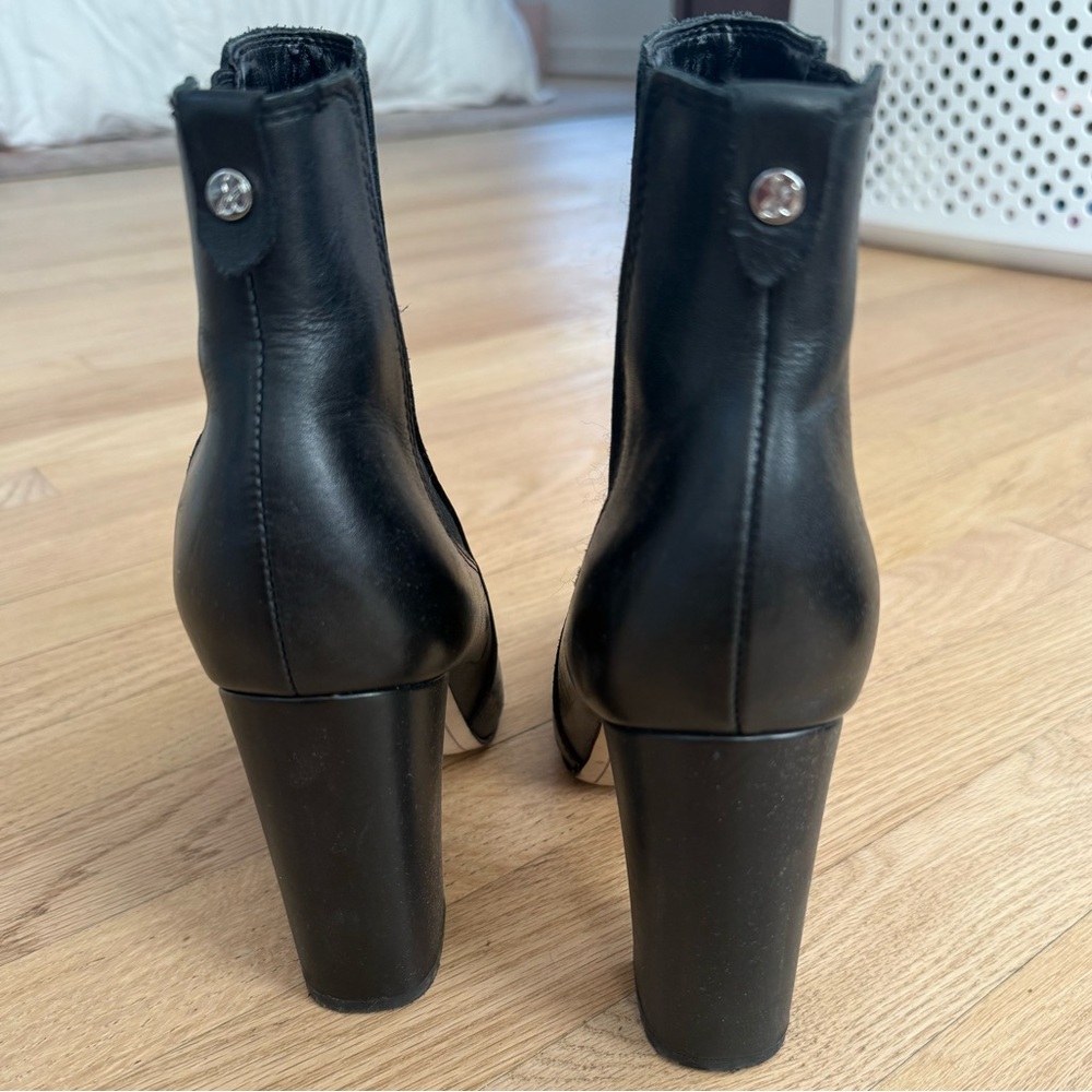 Sam Edelman Black Leather Ankle Booties - Picture 6 of 8